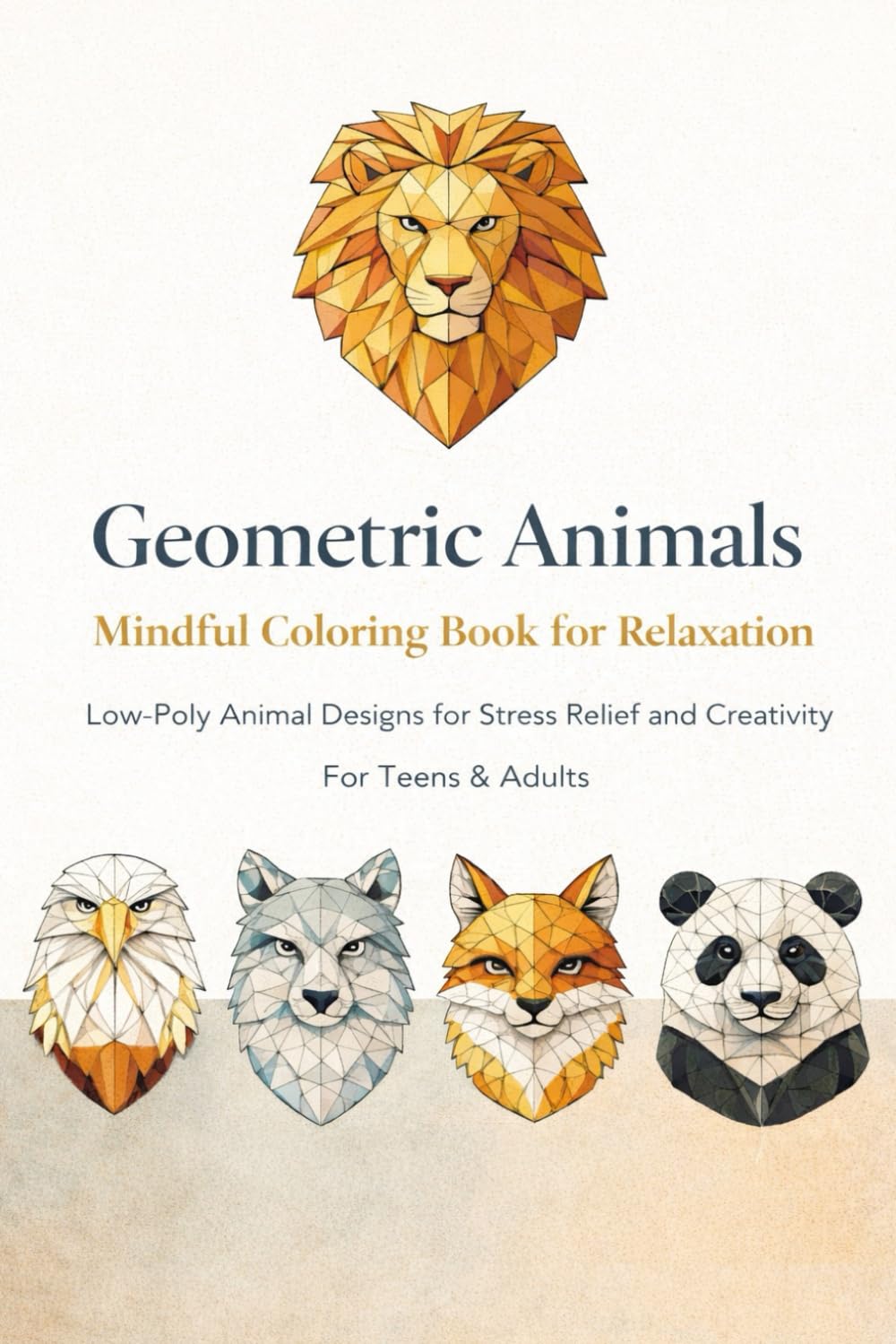 Geometric Animals: Coloring Book with Real Animal Facts