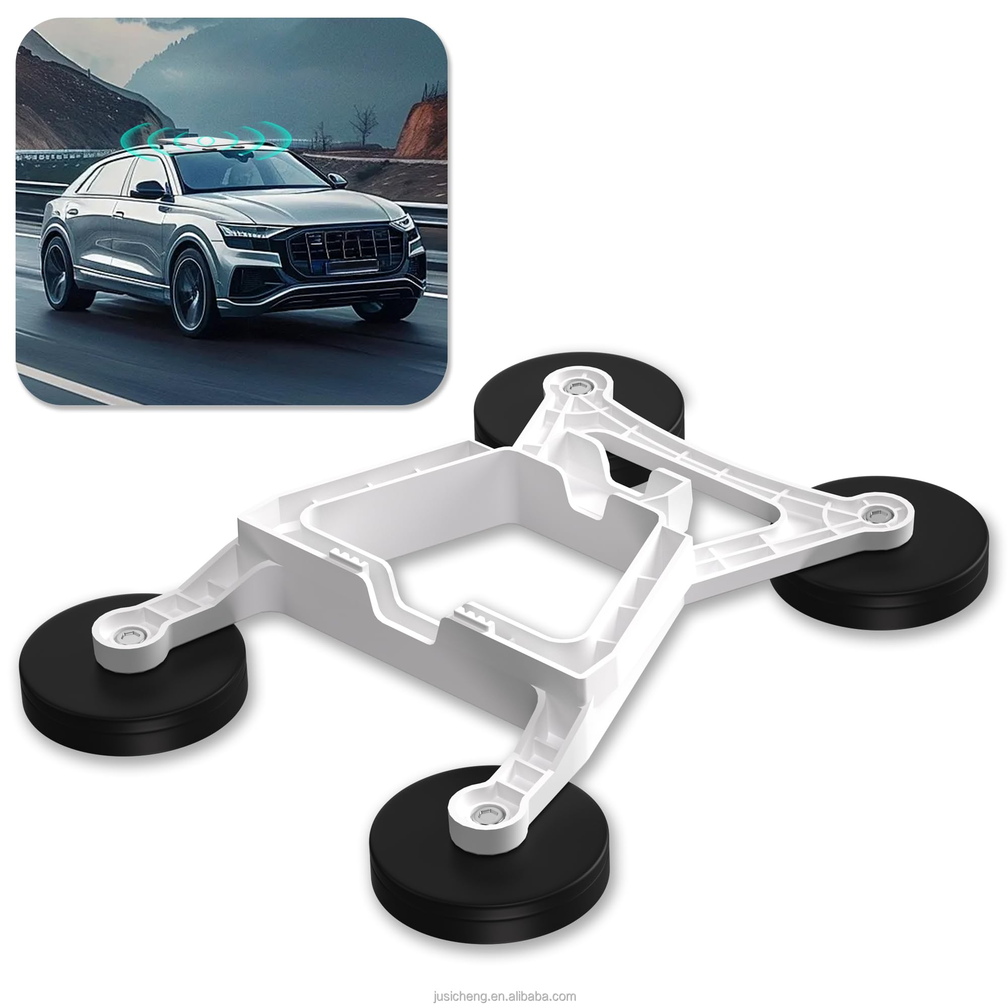 Starlink Mini Support Voiture Magnétique - Support Véhicule Robuste pour Starlink Mini Dish - Base Magnétique Sécurisée, Sans Perçage