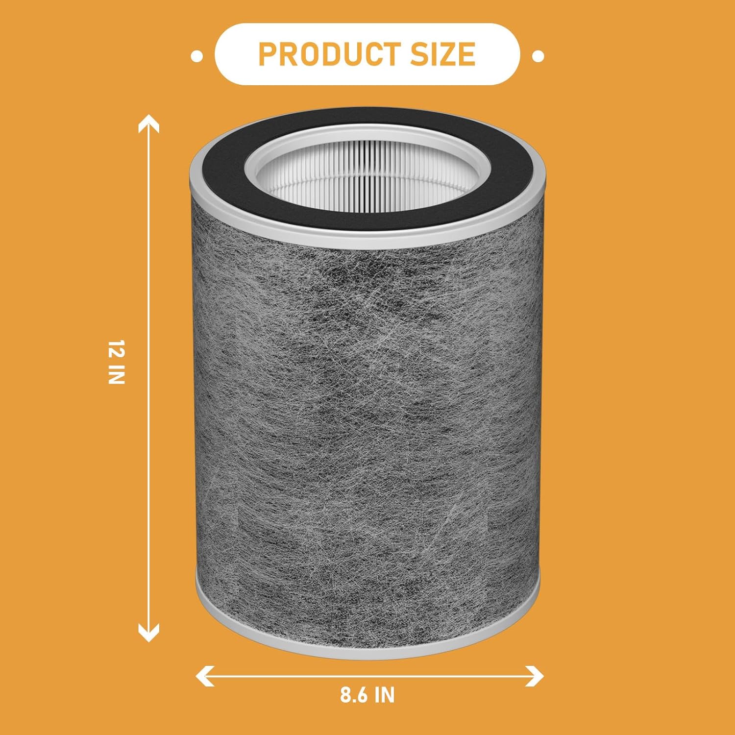 HP201 True HEPA Filter Replacement Compatible with Shark HP200 Series, Models HP201, HP202, HP301, HP302, UA205, AP1000 3-in-1 Max HC501, HC502 Air Cleaner Purifier, 2 Pack