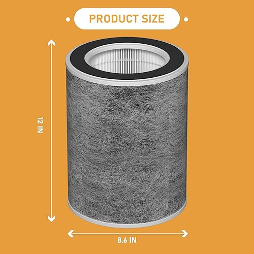 Miniatura 5 de HP201 HP301 Filtro de repuesto True HEPA compatible con purificador de aire Shark HP201 HP202 HP301 HP302 UA205 AP1000 HC501 HC502 MAX, sistema de