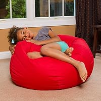 Vista 178 de Posh Creations - Puff para niños, adolescentes y adultos, incluye funda extraíble y lavable a máquina, tamaño grande de 38 pulgadas, lona con diseño