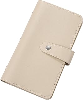 [VOLAN] レザー カード ケース 大容量 96枚 収納 クレジット 名刺 ポイント カード入れ ホルダー メンズ レディース CARD CASE 6カラー (ベージュ)