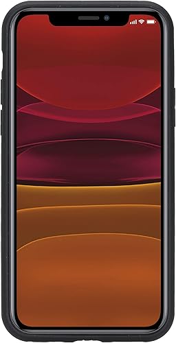 Vista 42 de Venito Lucca - Funda de piel compatible con iPhone 11 Pro (5.8 pulgadas), extra segura, con cubierta trasera acolchada, color negro rústico Negro