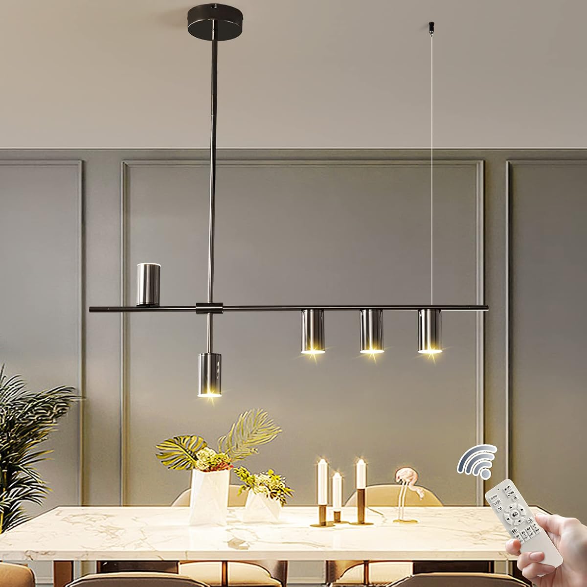 Siittoo Dining Room Light Fixture Upgraded Dimmable Led Modern Pendant Light