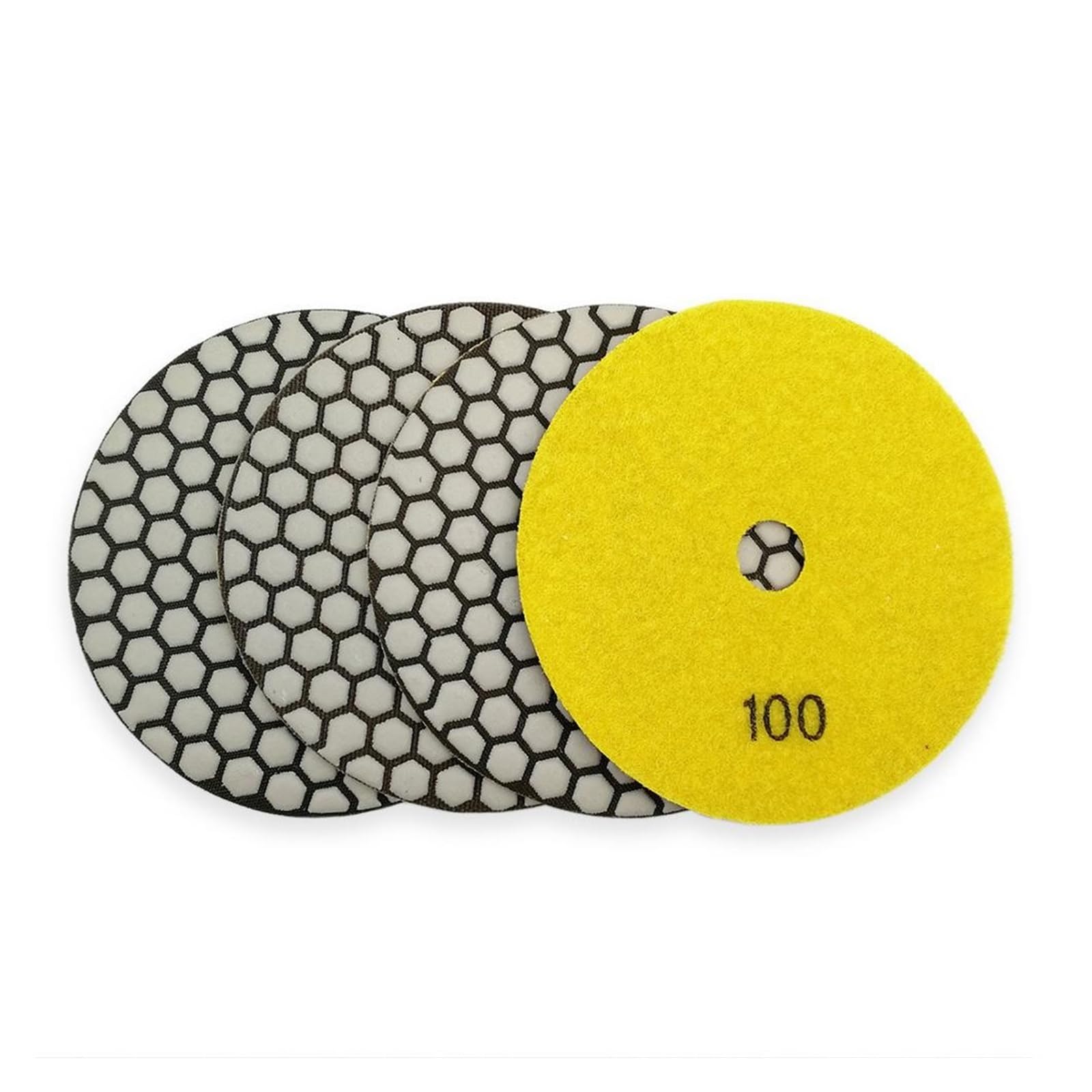 Diamentowe podkładki polerskie, Zestaw 4 diamentowych padów polerskich na sucho 5 cali do kamienia, granitu, marmuru, kwarcu, płytek ceramicznych(4pcs 400)