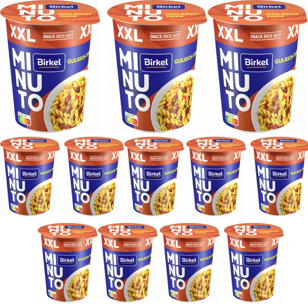 Birkel Minuto XXL Gulaschtopf Nudeln pasta 80 gramm x 12 Stück