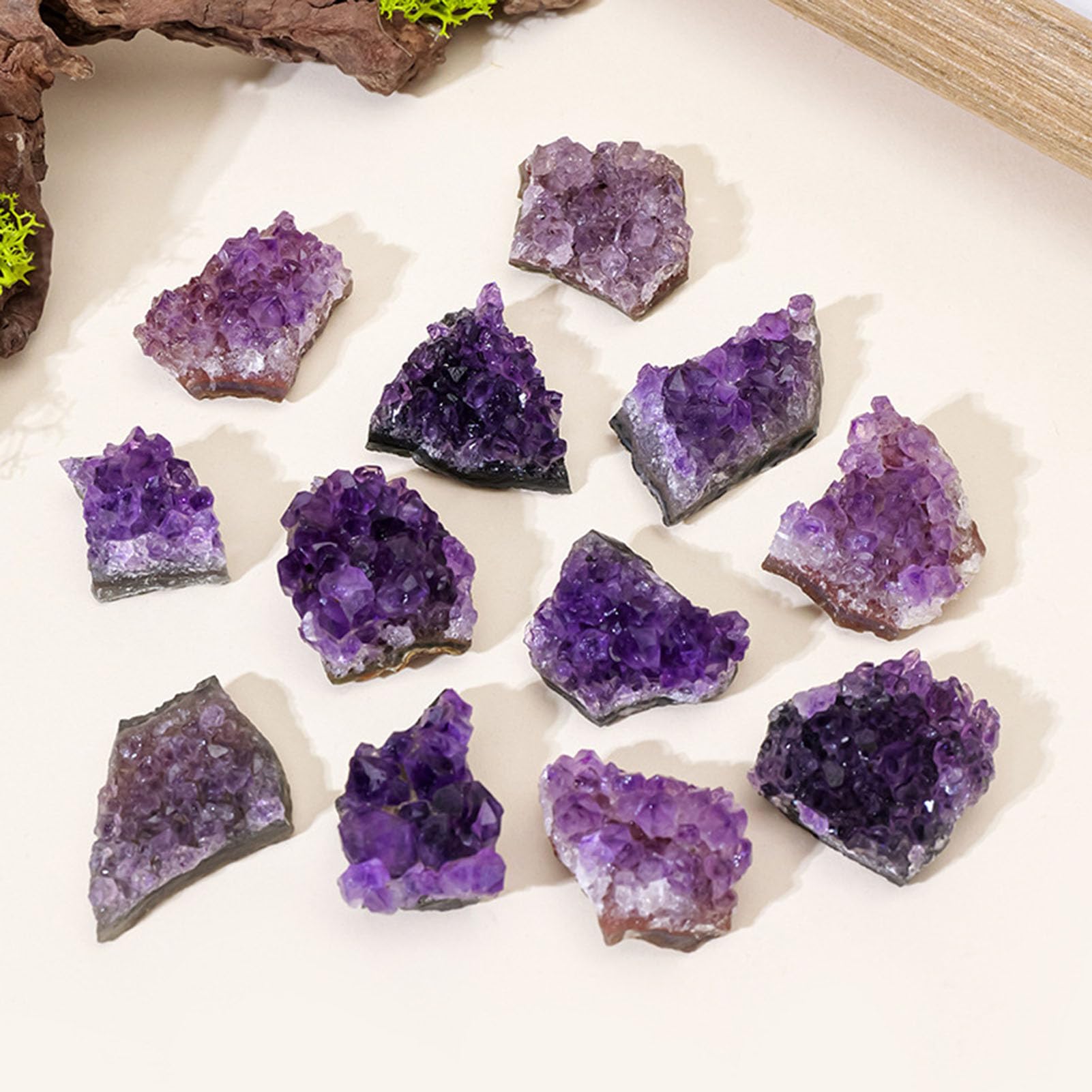 Geodas de Amatista Naturales, Cristales morados crudos, Cristales curativos de Cuarzo para Adultos, decoración de Piedra de geoda Real, geoda de Roca de Cristal Amythestyst,100G