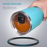 Vista 25 de Tapa con popote para vaso de 30 onzas, tapas de repuesto compatibles con YETI Rambler de 30 onzas, vaso con popote de 35 onzas, sin BPA e