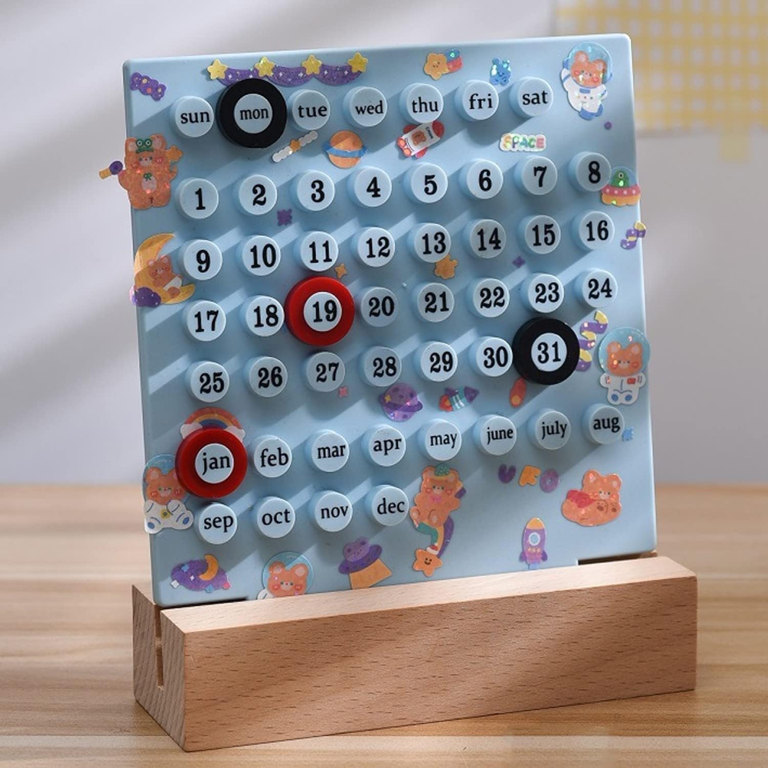 Acrylic Desk Calendar with DIY Loops Handmade Desk Calendar