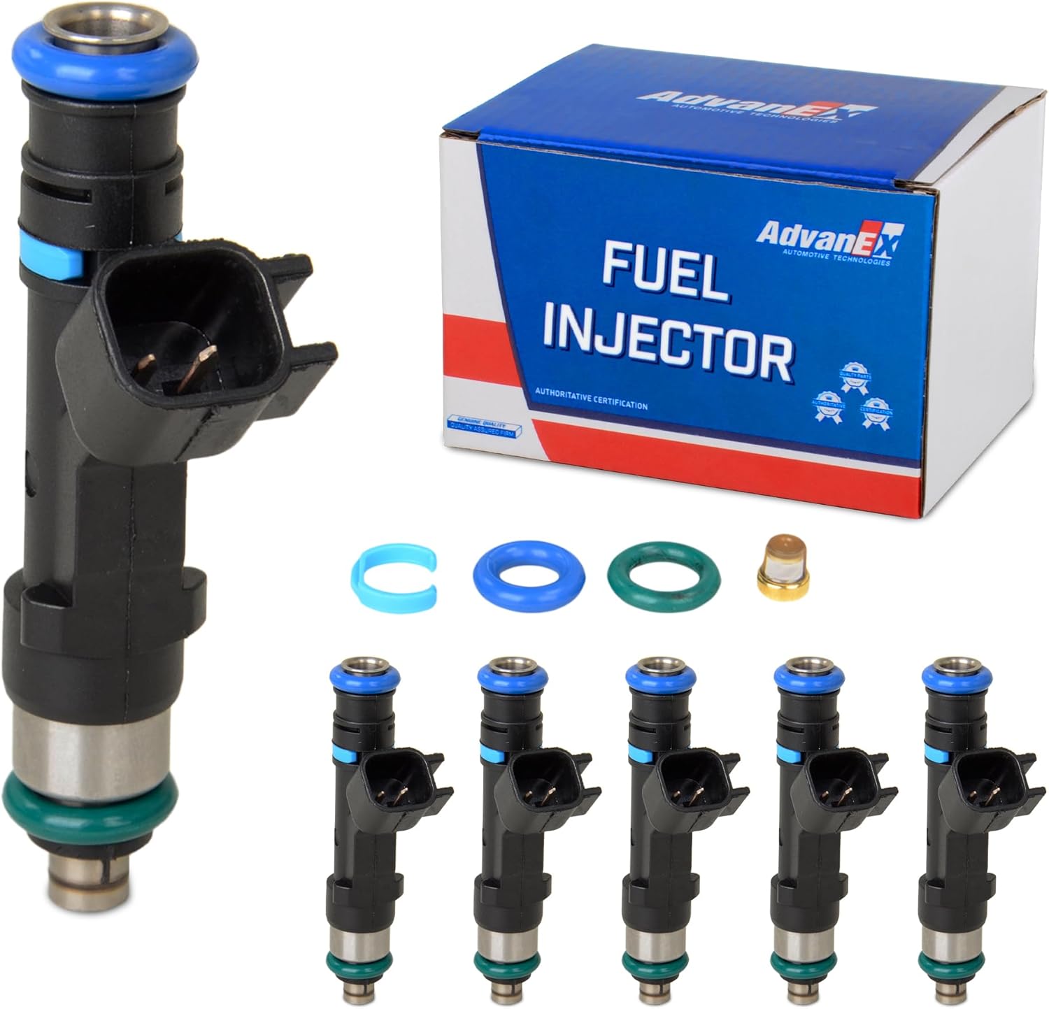 0280158020 6PCS Fuel Injectors Compatible with Dakota/Durango/Nitro/Ram 1500 Commander/Grand Cherokee/Liberty Replace 53032701AA FJ474