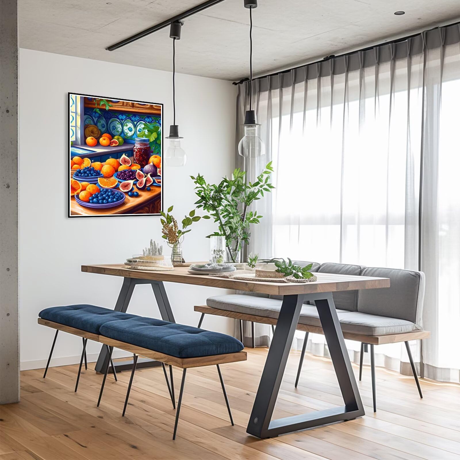 80 x 110 cm duży obraz z numerami dla dorosłych owoce malowanie według numerów kreskówki DIY dziecko i dziewczyna zestawy na płótnie prezent z 3 pędzlami i akryli dla kobiet Aktywności Kreatywny