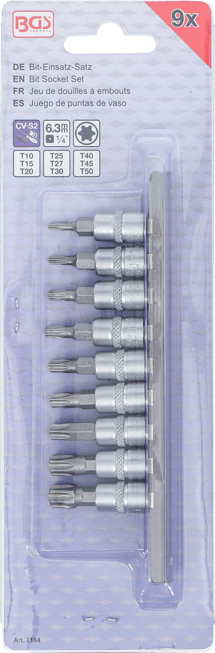 BGS Bit Bussola T40 - 6.3 Mm 1/4, Acciaio Cromo Vanadio, Per Profilo Torx - Foto 2