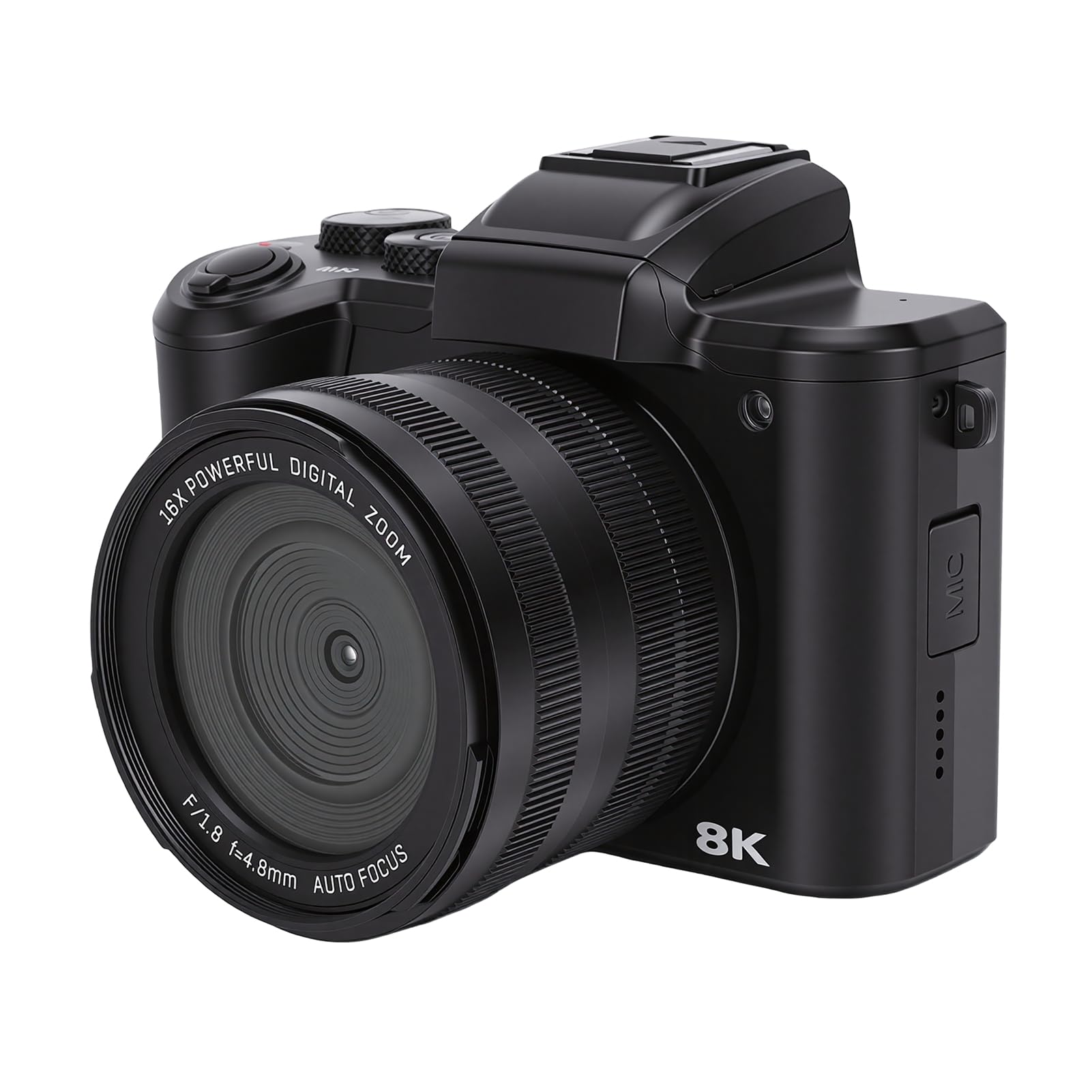 KIMISS Cámara Digital 8K, 88MP 16X Zoom WiFi Pantalla Táctil Cámara Vlog con Enfoque Automático y Estabilización de 6 Ejes Dial Giratorio 360, para Compartir en Redes Sociales