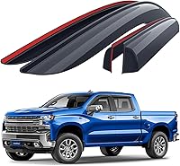 Goodyear Shatterproof Window Deflectors for Chevy Silverado & GMC Sierra 1500/2500/3500 Crew Cab 2019-2026 - Tape-On Rain Guards, 4pcs GY003181LP