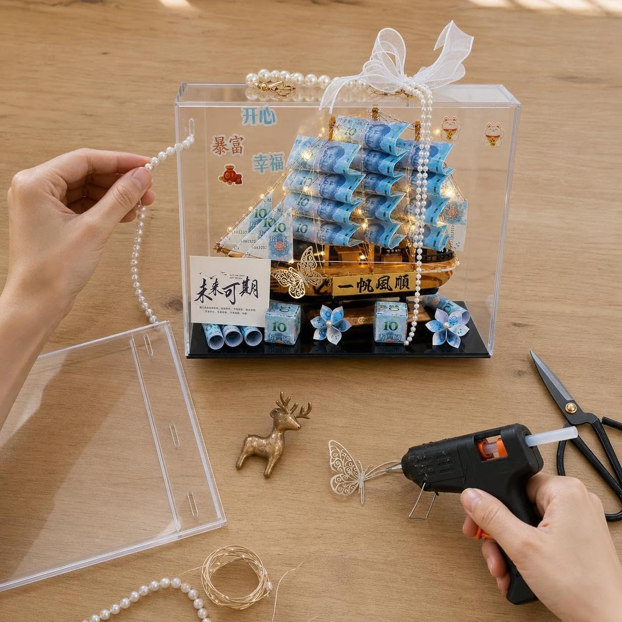 Aymzbd DIY-Bastelset, Segelboot-Modell, style to 2
