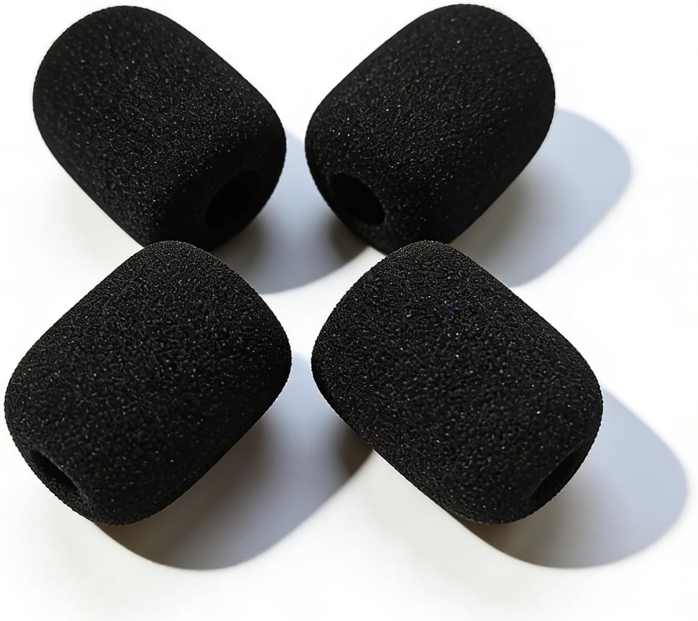 4-Pack Foam Microphone Windscreen Pop Filter Compatible with HyperX Cloud II, Cloud Alpha, Alpha S, Mix, Core & Cloud Chat Gaming Headset Mic Replacement Covers(Black)