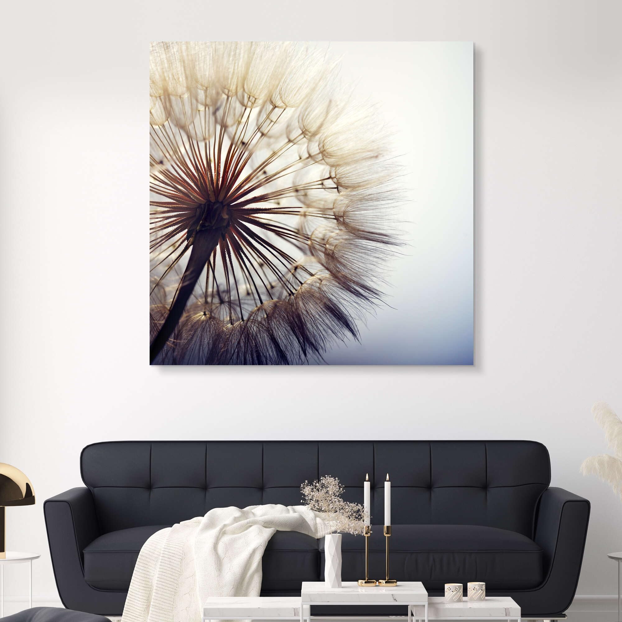 Posterlounge Große Pusteblume Acrylglasbild | 40 x 40 cm Wandbilder Wanddeko