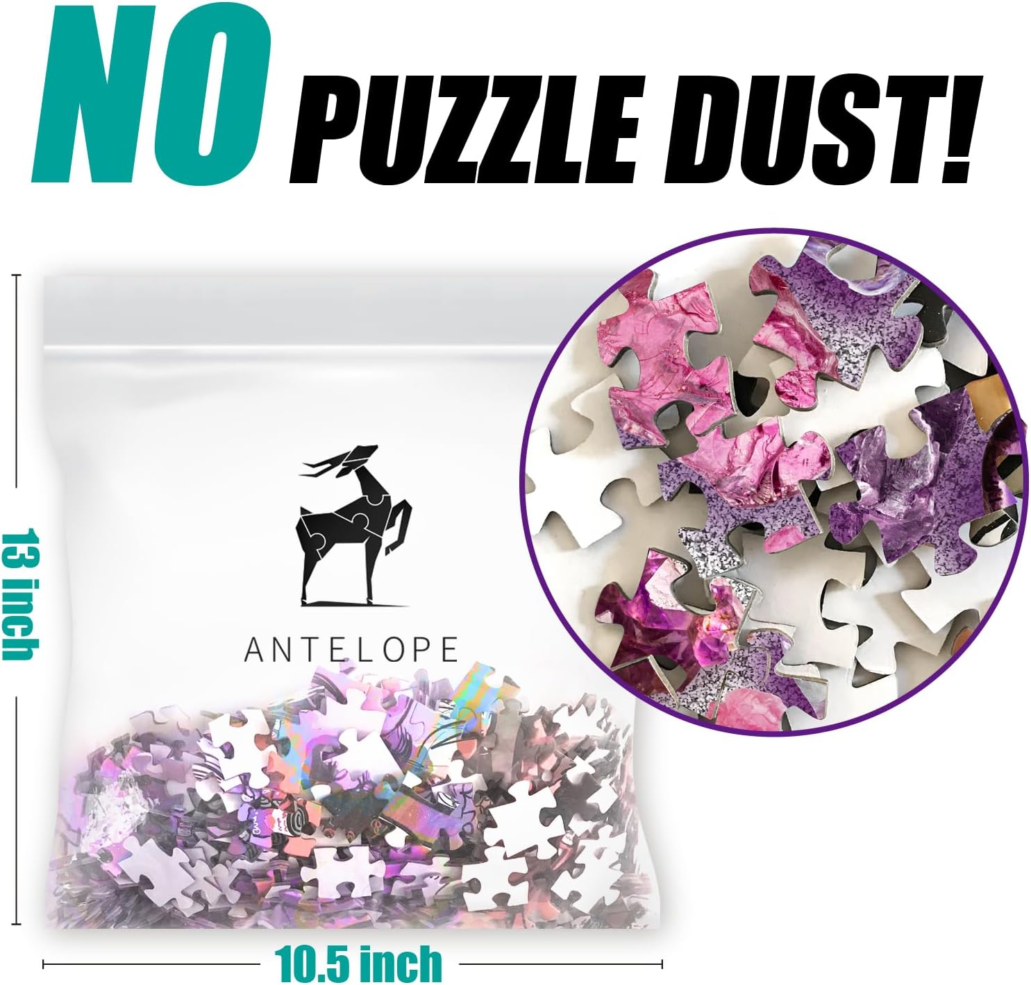 Antelope - 1000 Piece Puzzle for Adults, Chromatic Crystals - Jigsaw Puzzles 1000 Pieces, High Resolution, Matte Finish, No Dust