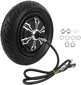 Wheel Hub Motor, 10 Inch IPX6 48V-72V 800-2000W Hub Motor for Electric Scooter, Electric Motorcycle, High Torsion, Shock Absorbing, Dual Hall Sensor