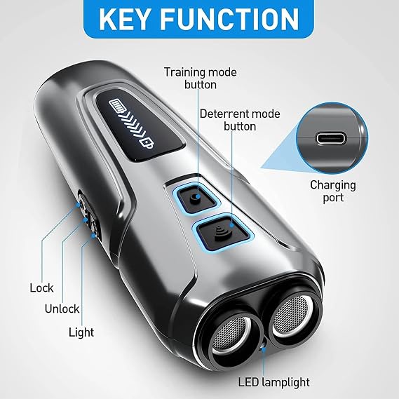 XAUCY Anti-bark Ultrasonic Dog Repeller Electric Shocker Training Behavior Aids Dog Repeller Anti-Noise Portable Pet Trainer Supplies