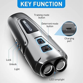 XAUCY Anti-bark Ultrasonic Dog Repeller Electric Shocker Training Behavior Aids Dog Repeller Anti-Noise Portable Pet Trainer Supplies