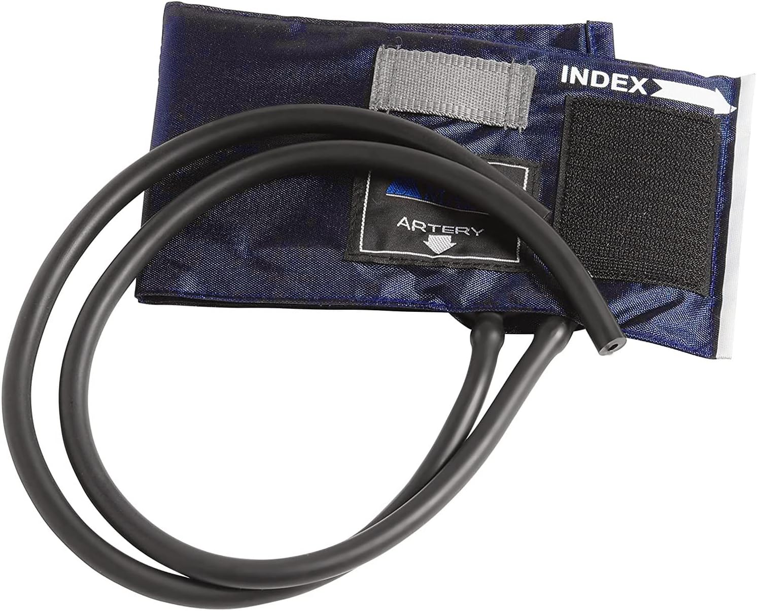 MABIS Sphygmomanometer Blood Pressure Replacement Cuff and Two-Tube Bladder, Large Adult, Blue