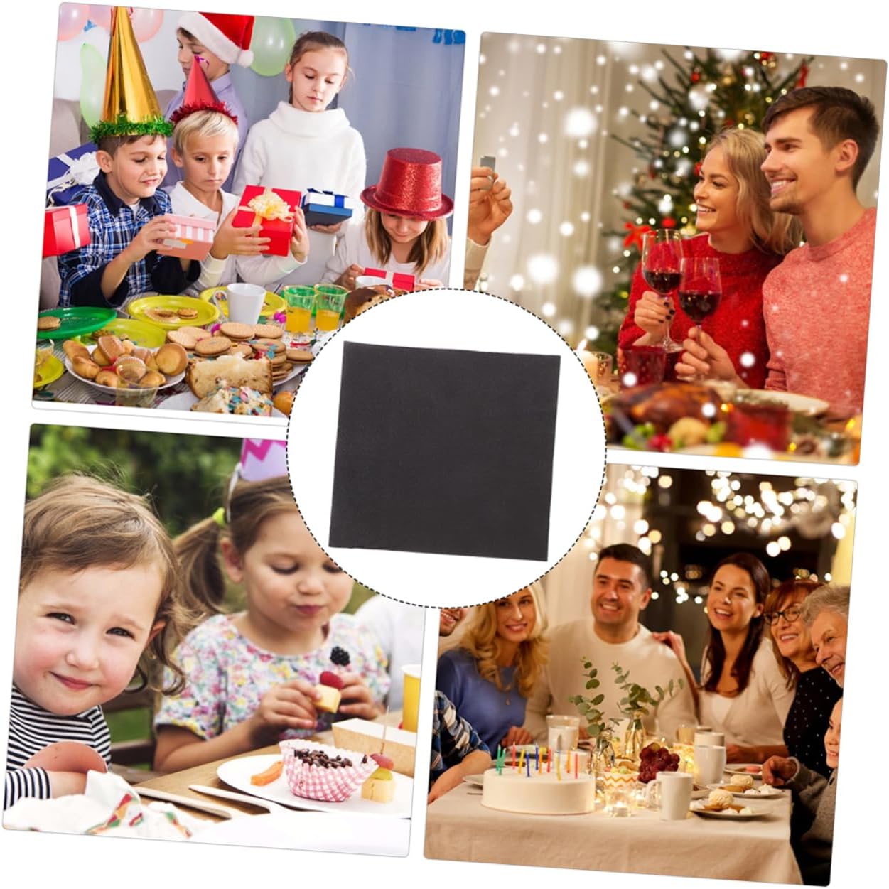 60pcs Black Paper Napkins Disposable Cocktail Napkins for Weddings Birthdays and Parties Soft Sturdy and