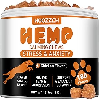 Calming Chews for Dogs - Anxiety Relief Treats Helps with Advanced Stress Relief, Separation Aid, Barking, Composure, Promote Relaxation - All Ages & Sizes, 180 Soft Chews