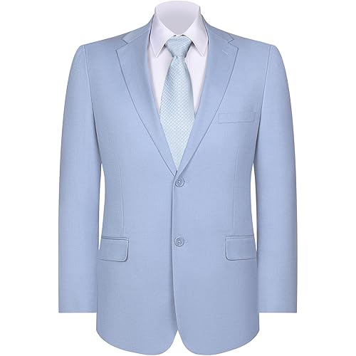 AMY ZHU Men's Sport Coat Modern Fit 2 Button Lightweight Stretch Breathable Blazer Jacket for Casual Daily Travel Wear
