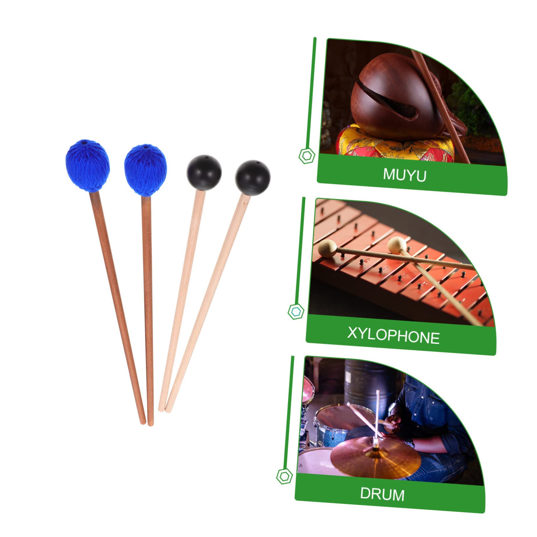 1 Set Mazos de Xilófono Xilófono Marimba Martillo Duradero y Ligero para Principiantes y Profesionales en Práctica de Percusión Musical