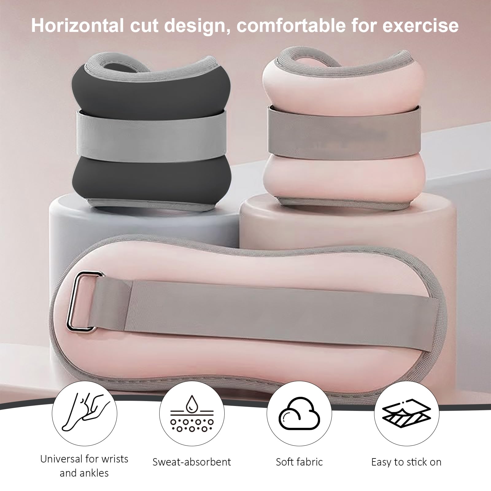 2PCS Poids Cheville, Poids Poignet, Leste Cheville, Ankle Weights, Bracelet Lesté, Poids Pilates, Poids Cheville et Poignet pour Pilates, Yoga, Marche, Jogging, l'Aérobic