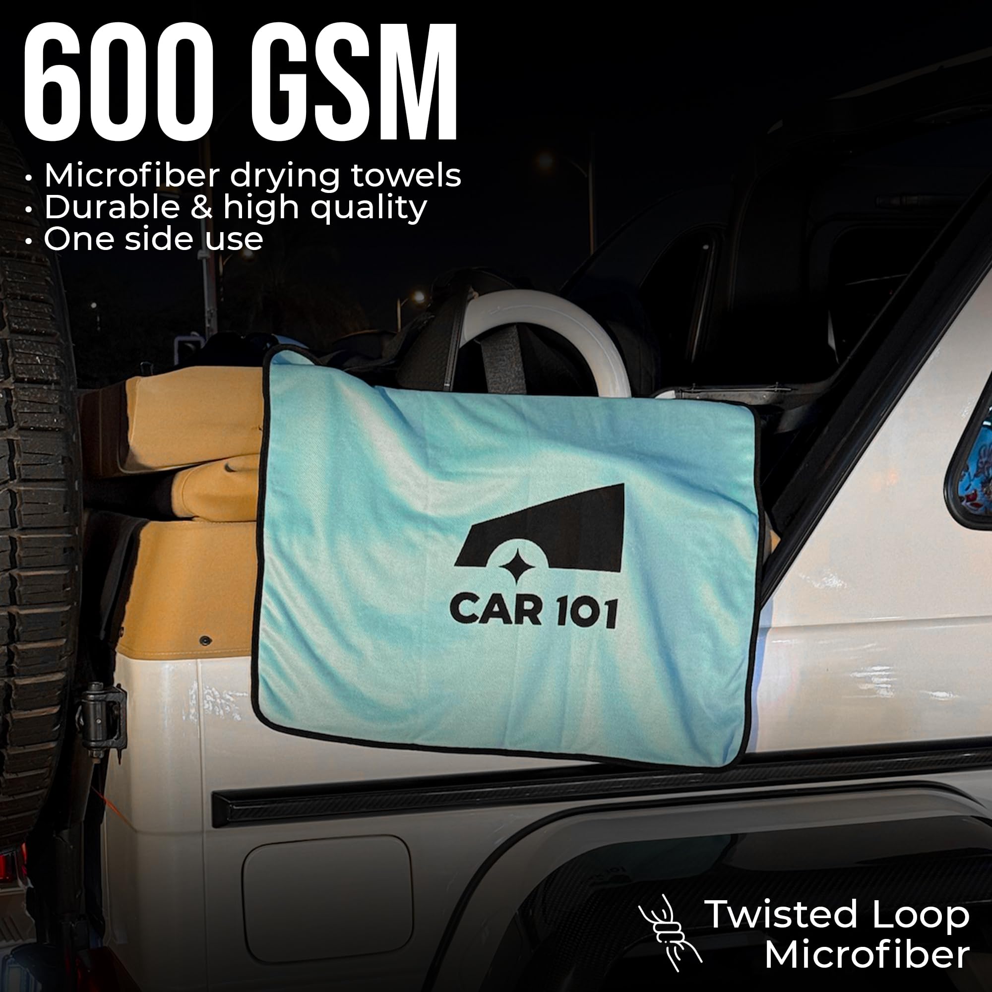 CAR101 Foam Canon + Multipurpose Microfiber Cloth 600 GSM (60x50 cm) | Ultra Soft & Highly Absorbent Cloth | with 1.5L Durable Tank | 2 Nozzles & Free 300ml Fizz Snow | Foam Shampoo for Vehicle Wash 4