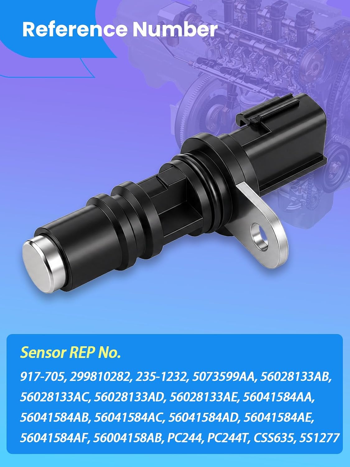 Engine Camshaft Position Sensor 917-705 Fit for Dodge Ram 1500, Dakota, Durango, for Jeep Grand Cherokee, Liberty, for Chrysler 300 3.7L 4.7L 5.7L 6.1L - Replaces 56028133AD, PC244