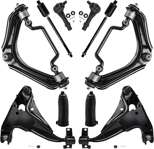 Miniatura 457 de Detroit Axle - Kit de suspensión frontal de 10 piezas para Chevy Trailblazer EXT GMC Envoy XL XUV Buick Rainier Isuzu Ascender Olds Bravada, brazos