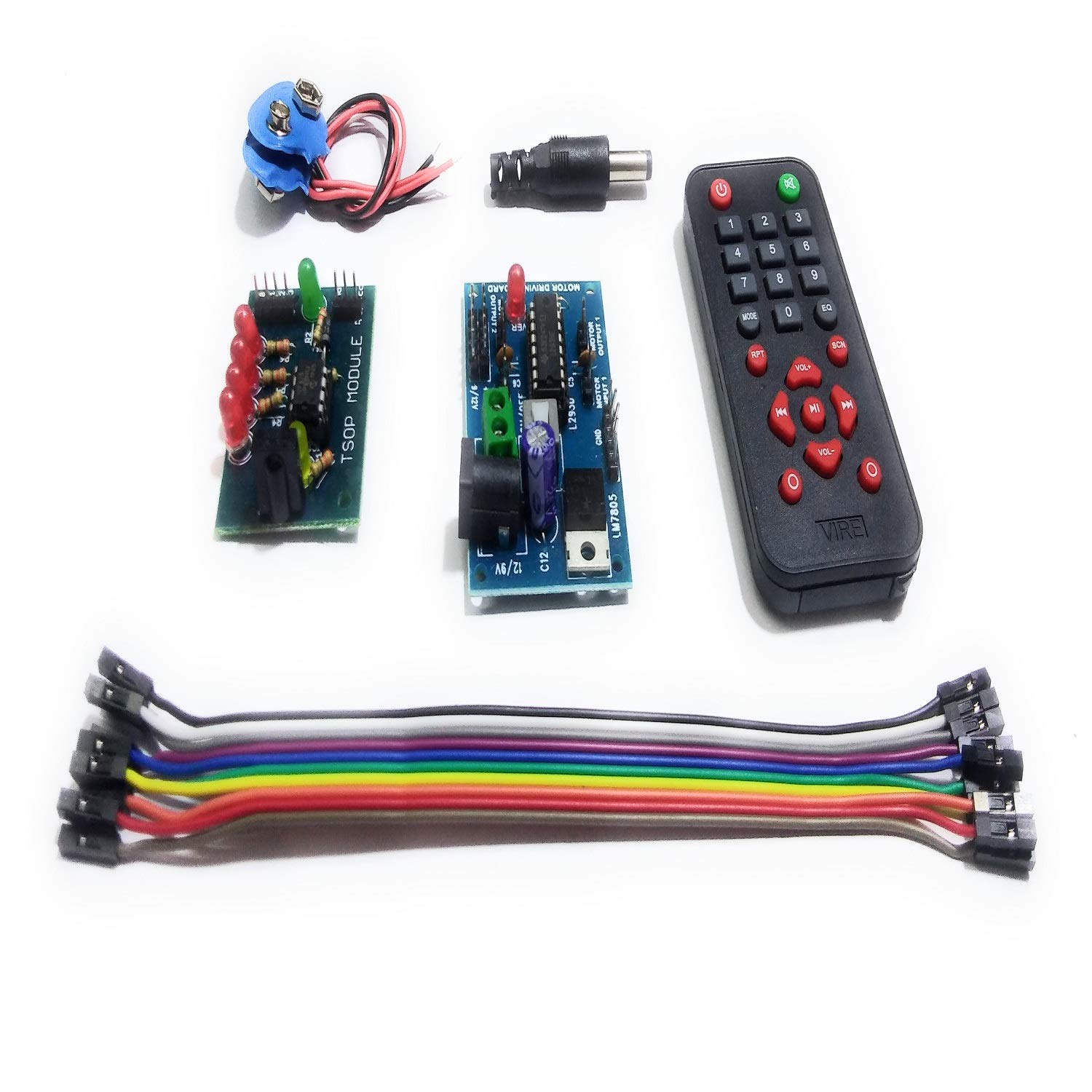 SRROBOTICS Tsop sensor module with l293d motor driver use with IR Remote for Raspberry Pi, Arduino, DSP, AVR, PIC, 8051