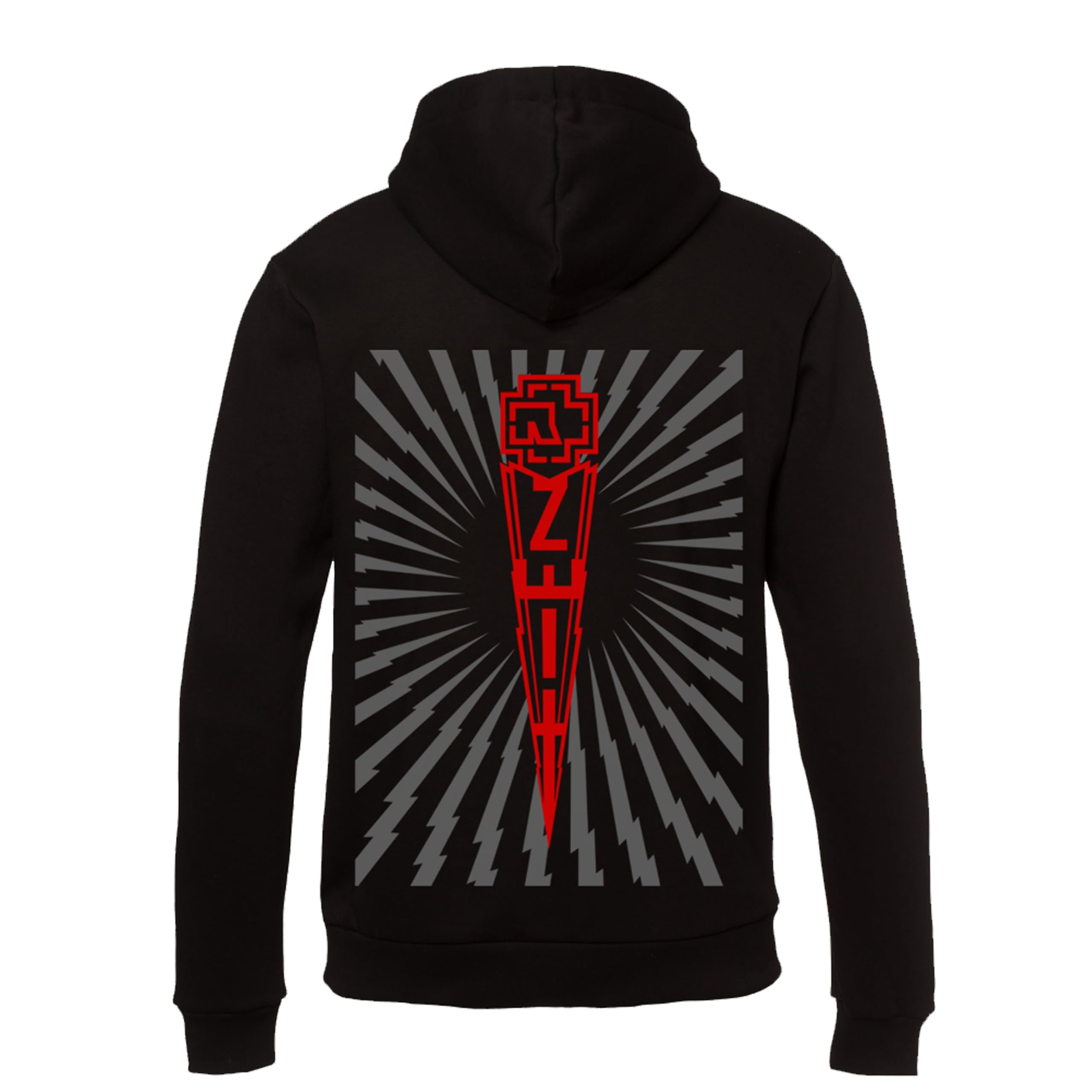 Rammstein Kapuzenpullover Zeit schwarz, Offizielles Band Merchandise mit Brust- und Rückendruck