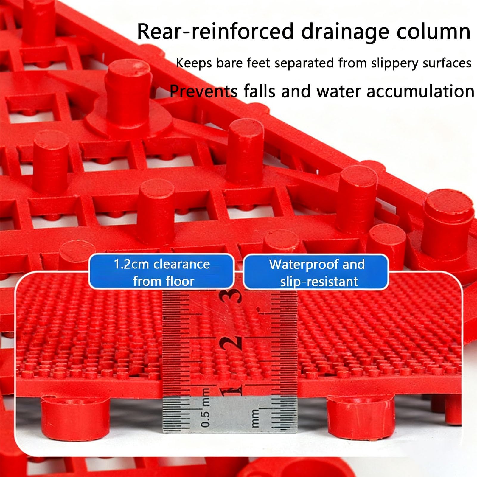 Bodenschutzmatte Fitness Drainage Bodenfliesen Verschleißfest Klickfliesen Treppenhäuser von Autowaschanlagen(24pieces)