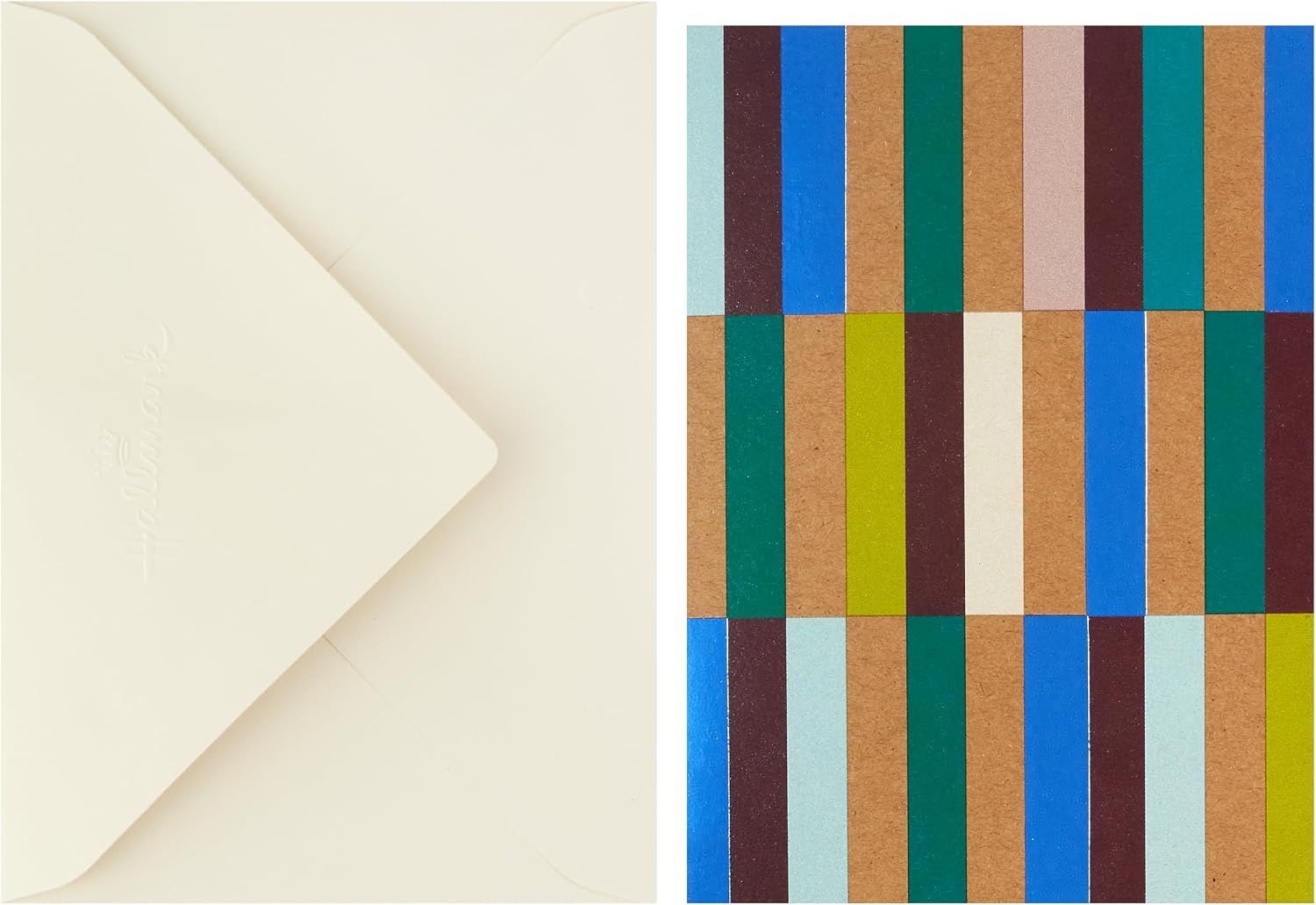 Hallmark Geometric Blank Cards (24 Count with Envelopes) and Pentel EnerGel RTX Retractable Liquid Gel Pens (Pack of 12) for Birthdays, Graduation, Any Occasion