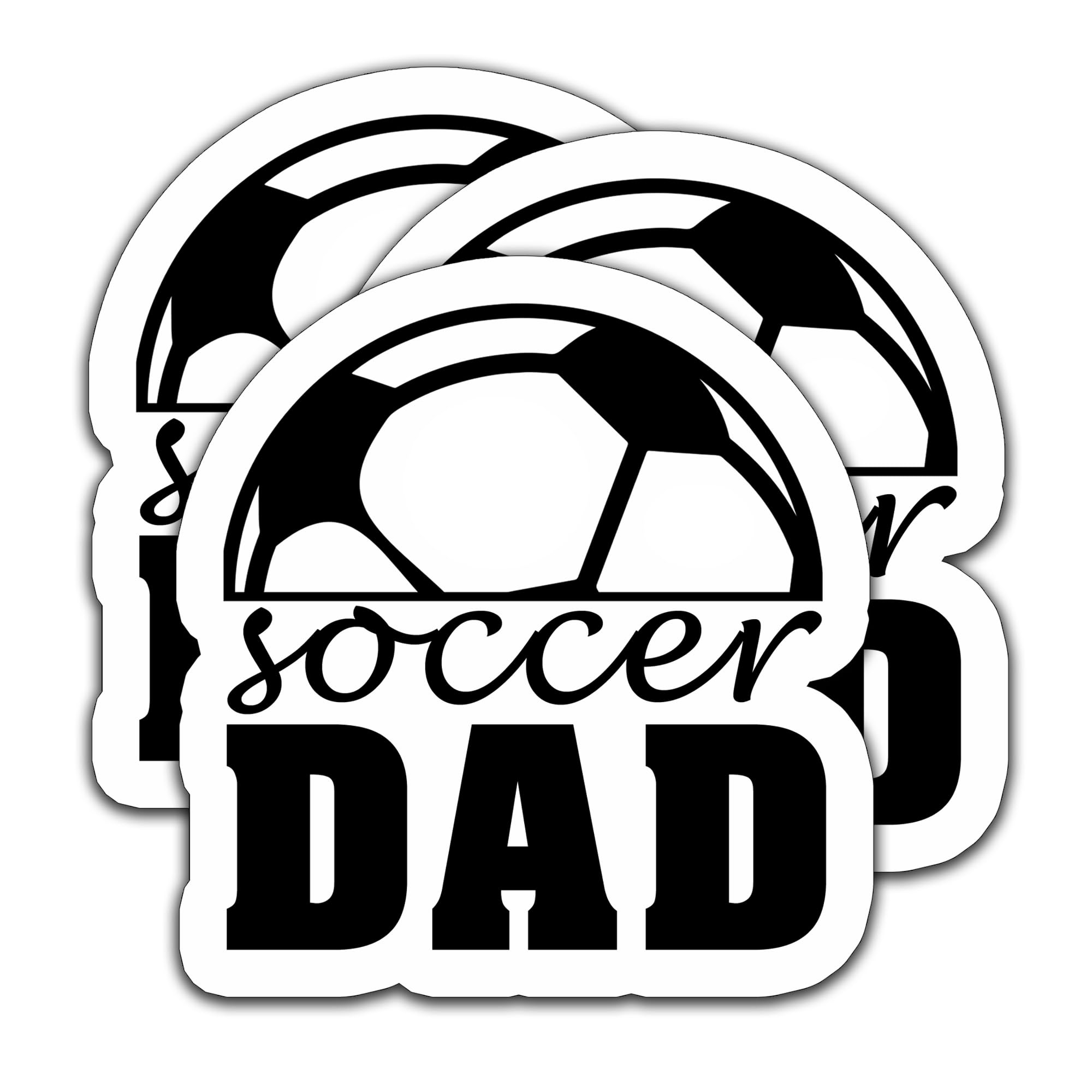 Calcomanía del día del padre para papá el detalle perfecto de fútbol para vehículos
