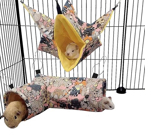 Miniatura 7 de Hamaca y túnel de esquina de conejillo de indias, hurón, rata y hamaca, túnel de esquina y tubos para conejo, conejo, erizo, cerdito, chinchilla,