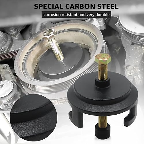 Miniatura 3 de BESTOOL 25264 Extractor de equilibrador armónico para GM, extractor de polea de manivela LS para GM, Chrysler, Jeep, Dodge, elimina equilibradores