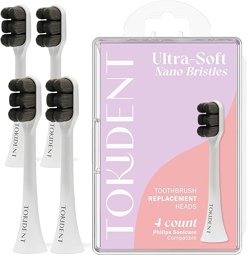 Tokident Cabezales de cepillo de dientes de repuesto, cabezales de cepillo ultra suaves compatibles con cepillo de dientes eléctrico Philips