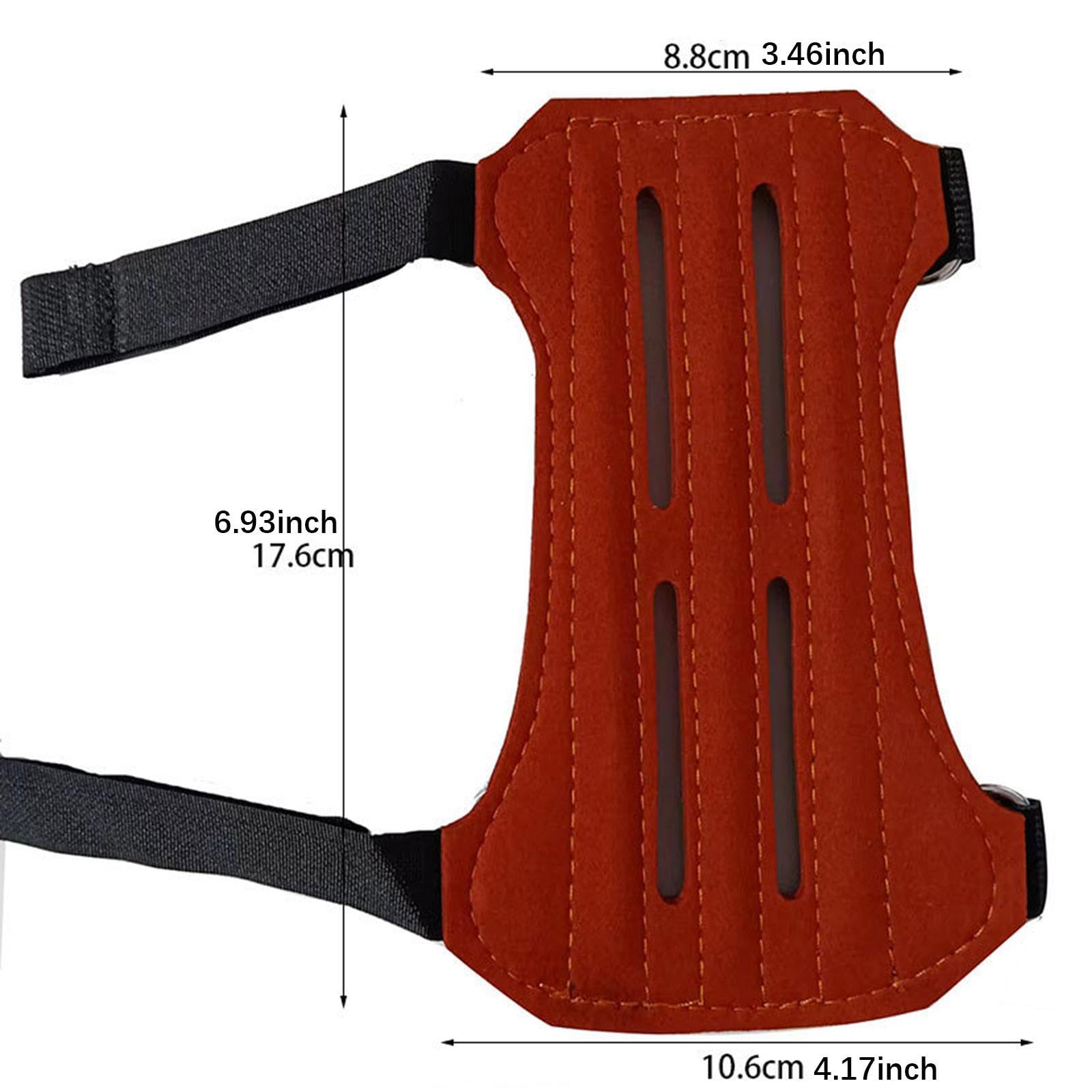 Bras De Tir à L’arc En Cuir Perforé – 15x7x0,4 Cm – Anti-impact, Pour Enfants Et Adultes