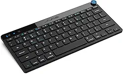 JLab Teclado Go Wireless, preto, conecte via Bluetooth ou USB Wireless Dongle, multi-dispositivo ultracompacto para uma configuração minimalista ou portátil (pacote com 1)