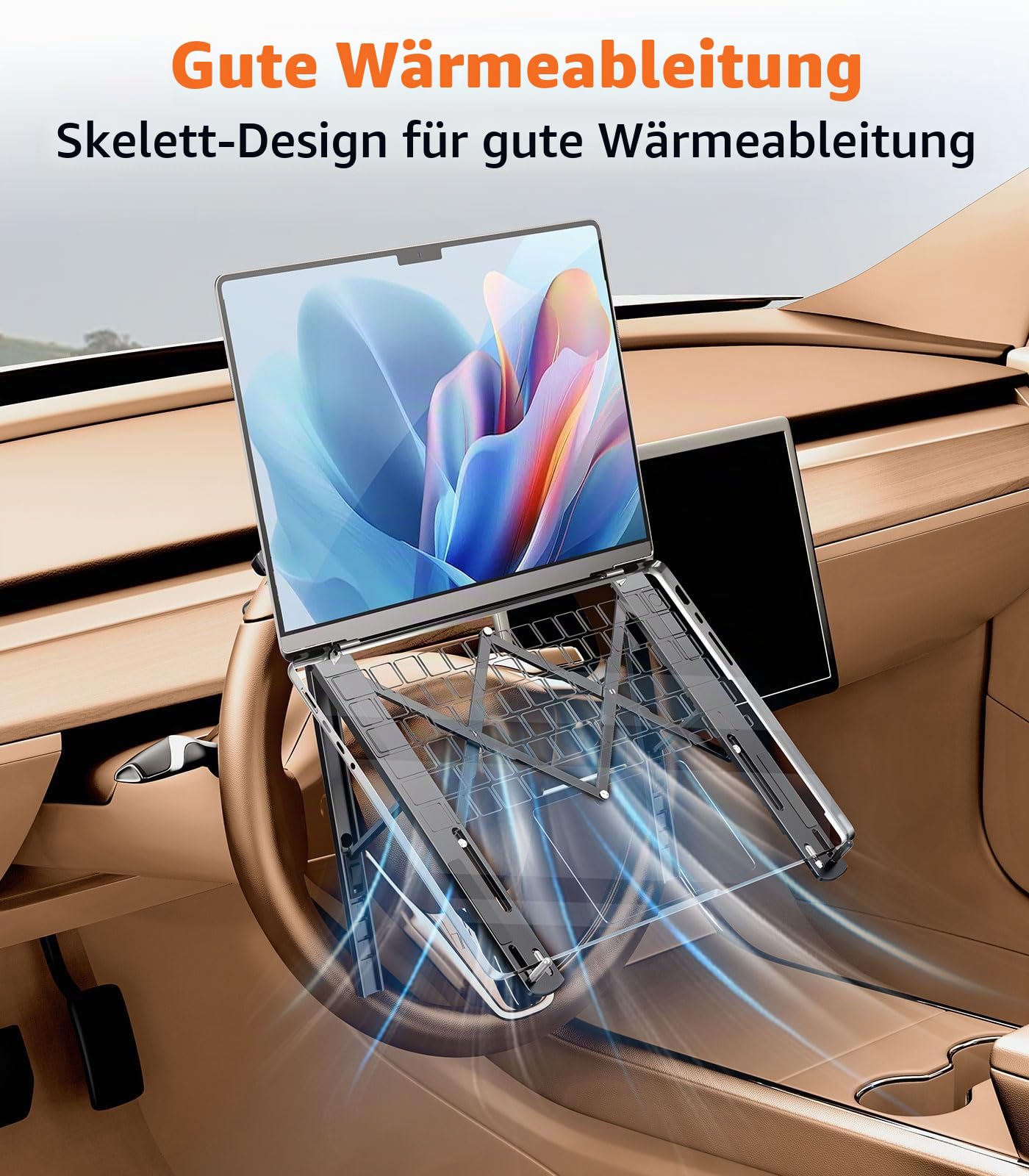Auto-Laptophalterung, Lenkradablage, höhenverstellbar, Auto-Schreibtisch für Laptop, Computer, Tablet, faltbarer tragbarer Schoß-Laptop-Ständer für Auto, Fahrzeug, Arbeitsplatz, Zubehör, LKW