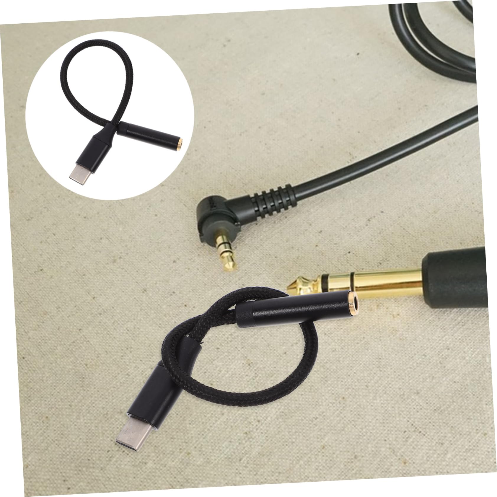 Mikikit 5stücke Type-c Kopfhörer Adapter Kabel Für Audio Langlebig Und Praktisch Kompatibel Mit Smartphones Und Tablets Für Musikgenuss Und Einfache Nutzung