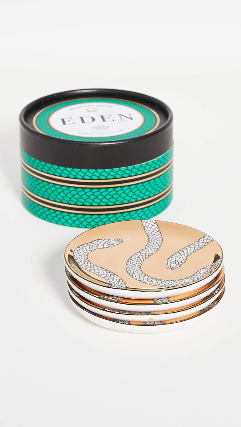 Jonathan Adler Eden Coasters, Gold - Image 5