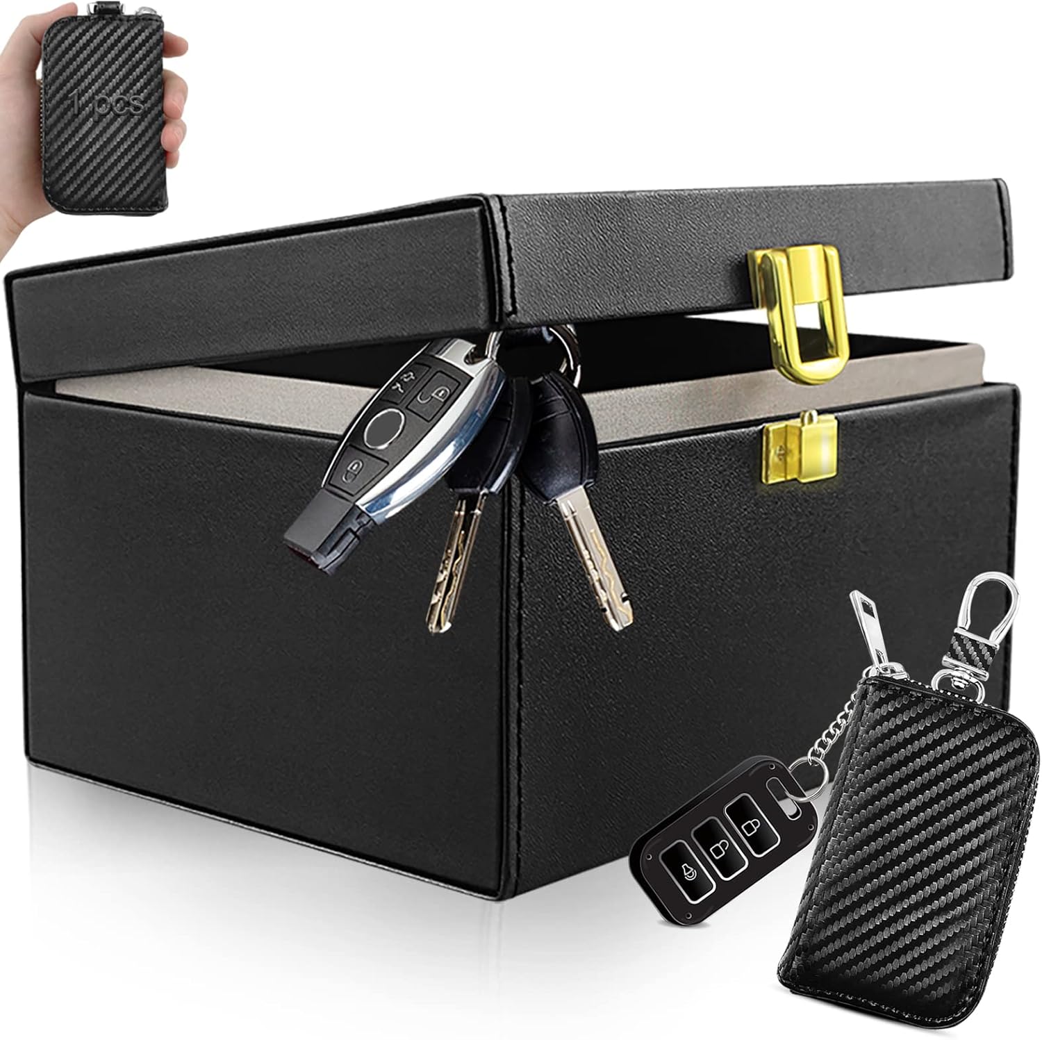 Single Lock Faraday Box for Car Keys and Faraday Bags for