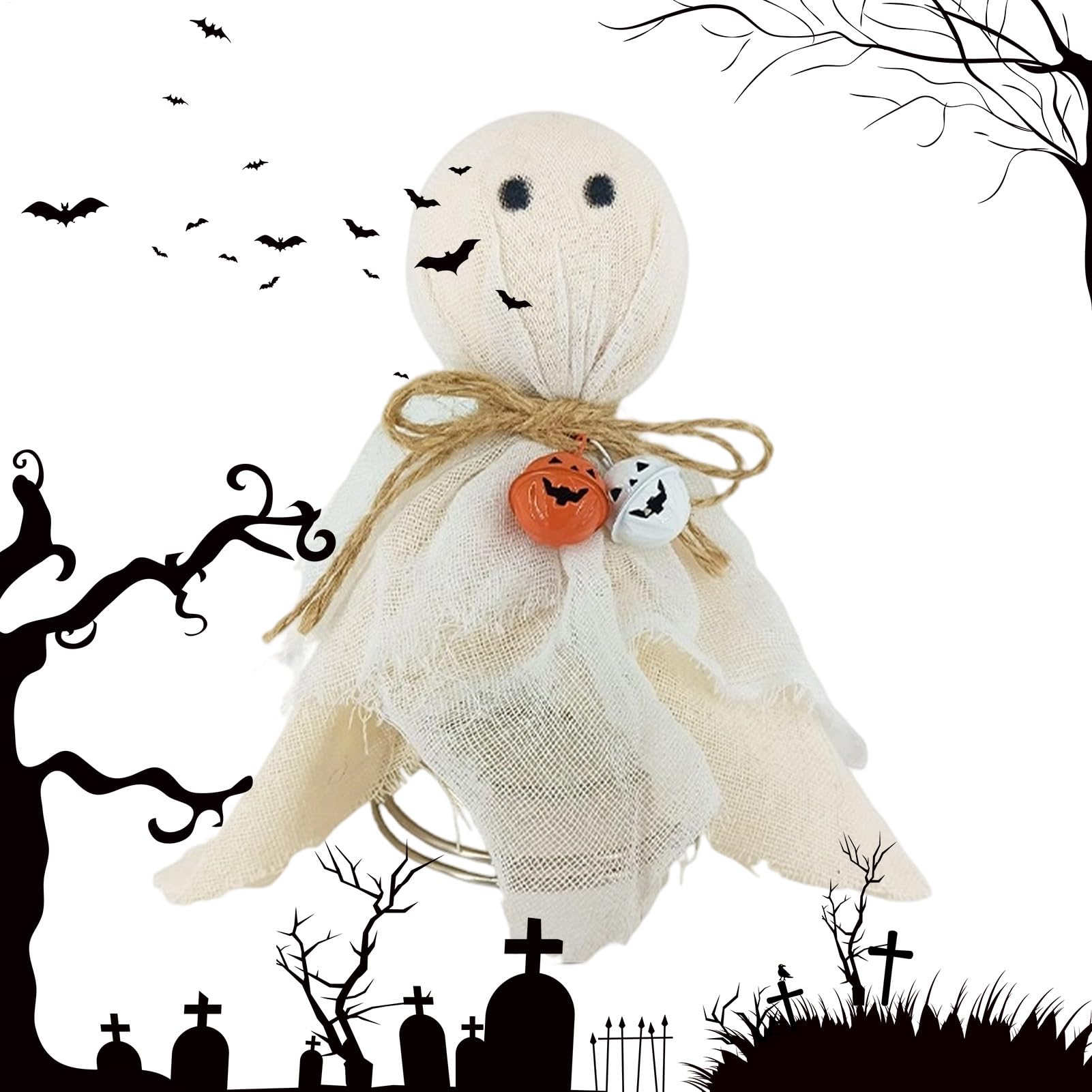 Decoración de árbol de Halloween y adornos espeluznantes en miniatura para fiestas