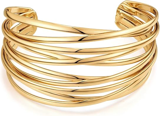 LILIE&WHITE Twisted Gold Bracelet For Women - Love Bracelet, Trendy Boho Jewelry For Girls